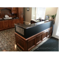 Granite Oak  Reception Desk Suite + 9' Credenza